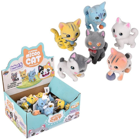 1.5" Flocked Micro Cat Assortment - LLB Toys