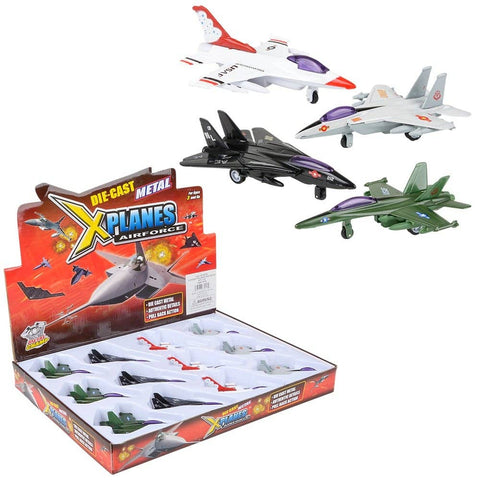 4" DIE-CAST PULLBACK FIGHTER JET LLB Car Toys
