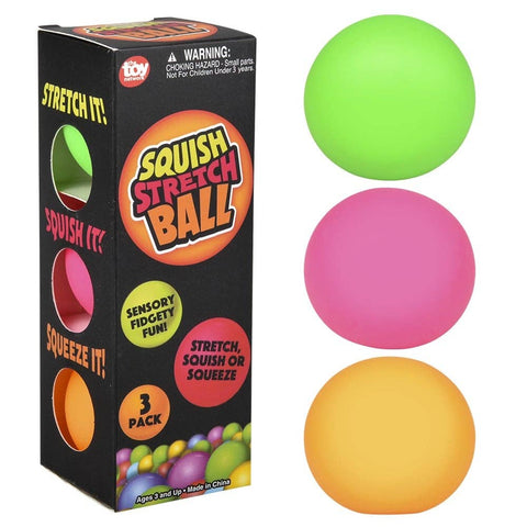 Mini Squishy Gummi Ball 1.75" 3pcs/Color Box - LLB Toys