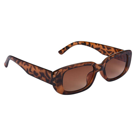 Rectangular Leopard Sunglasses