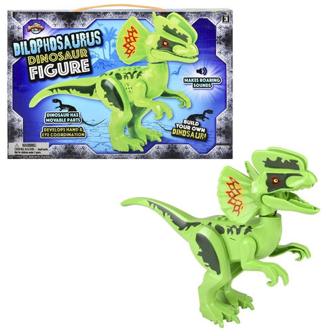 DILOPHOSAURUS ROARING DINOSAUR BLOCK FIGURE LLB kids toys