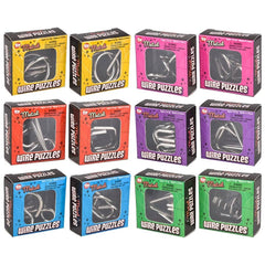 2" Metal IQ Wire Puzzles 24ct - LLB Toys