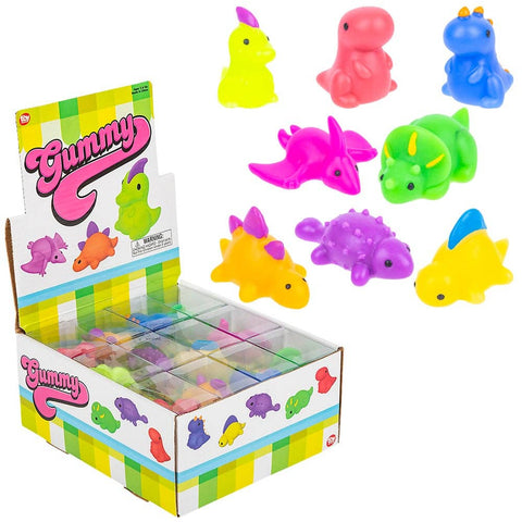 1.5" Gummy Dinosaur Squishy Fidget Toy - LLB Toys