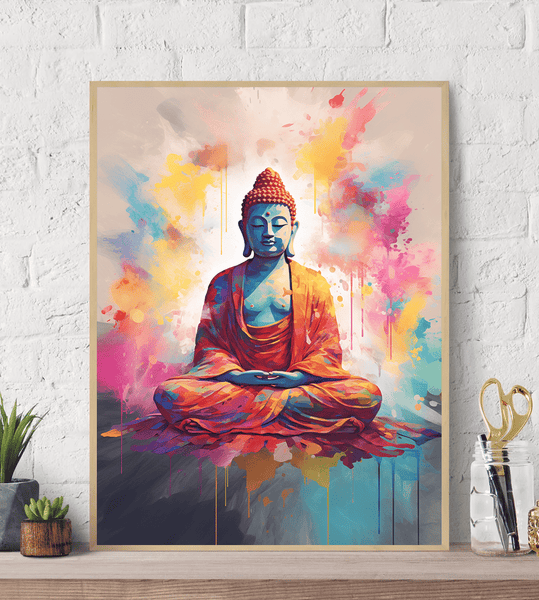 Meditating Buddha Canvas Wall Art print