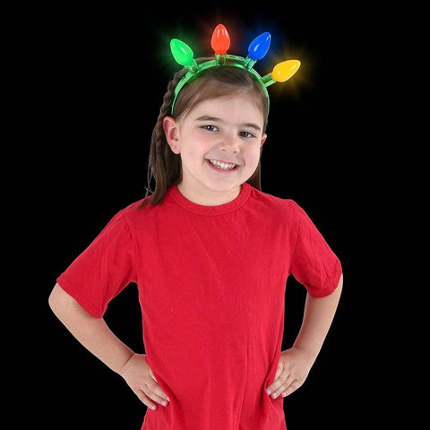 8"LIGHT-UP CHRISTMAS BULB HEADBAND LLB Light-up Toys