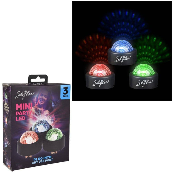 Skylar 3 Pack USB Mini Party Lights - LLB Toys