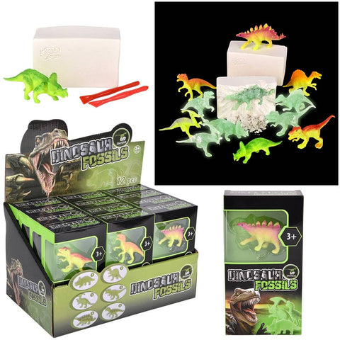 Deluxe GID Dinosaur Dig Set 7" (6 Asst.) 72/34 - LLB Toys