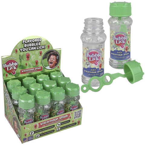 Bubblelick Juicy Watermelon Splash Bubbles 12ct - LLB Toys