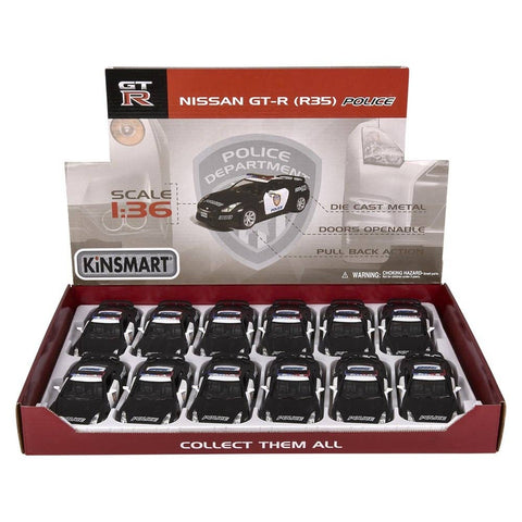 5" Diecast  2009 Nissan Gt-R R35 Police - LLB Toys