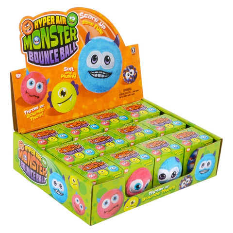 3.25" Hyper Air Plush Monster Bounce Ball - LLB Toys