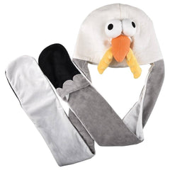 Plush Seagull Hoodie Scarf Hat 35" - LLB Toys