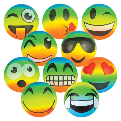 6" EMOTICON RAINBOW VINYL BALLS LLB kids toys