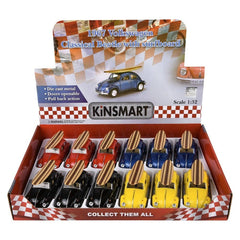 5" Diecast  1967 VW Beetle/Surfboard - LLB Toys