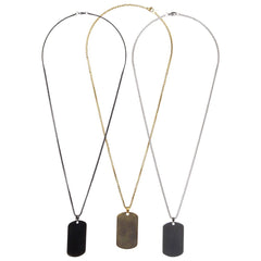 Stainless Steel Dog Tag Necklace 23.6" - LLB Toys