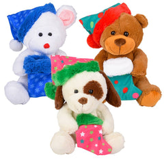 9.5" CHRISTMAS plush BEAR ASSORTMENT LLB Plush Toys