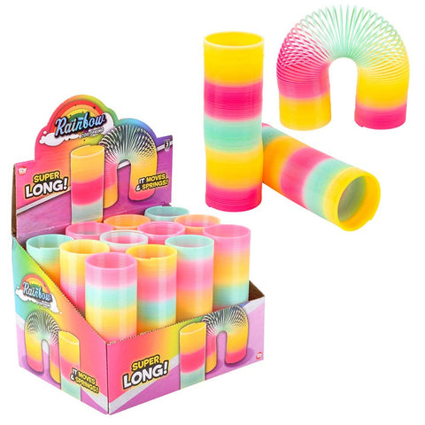 6" SUPER LONG RAINBOW COIL SPRING LLB kids toys