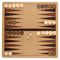 10" WOODEN BACKGAMMON LLB Wood Toy - Kids