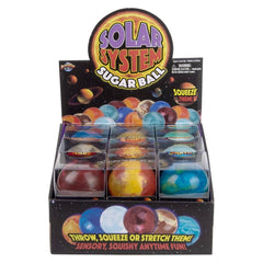 Squeezy Solar System Sugar Ball 2.5" 18ct - LLB Toys