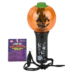Halloween Light Up Spinning Wand Necklace 4.5" - LLB Toys