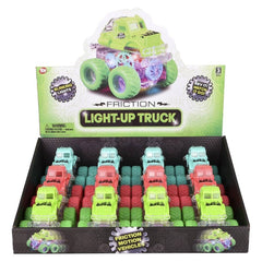 3.5" FRICTION GEAR LIGHT-UP BIG WHEEL TRUCK  - LLB Toys