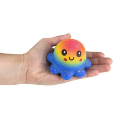 3.5" Squish And Stretch Rainbow Octopus LLB Squishy Toys