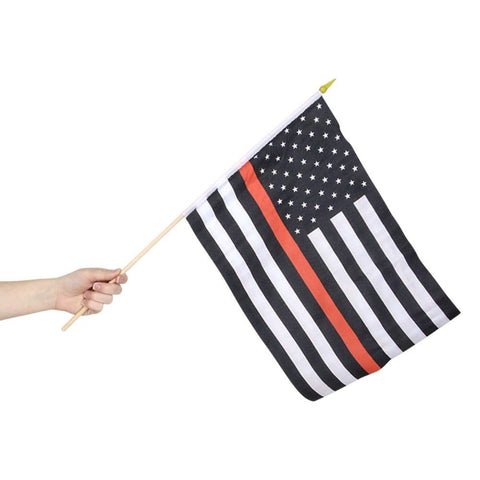 12" x 18" THIN RED LINE POLYESTER FLAG LLB kids toys