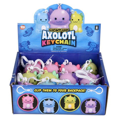 2.5" Light-Up Axolotl Keychain 12ct LLB Light-up Toys