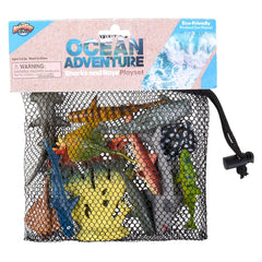 12PC SHARK AND RAY MESH BAG PLAY SET LLB kids toys