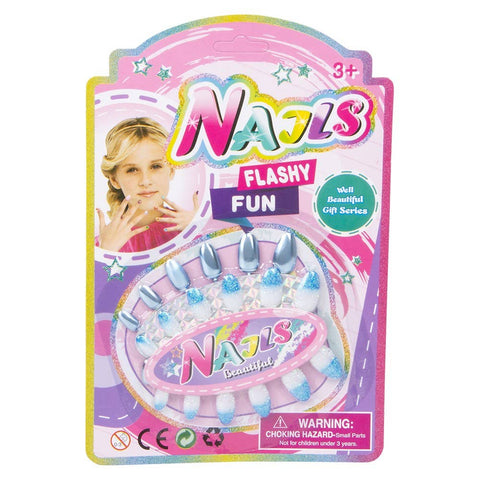 Two-Tone Adhesive Nail Set 24pc - LLB Toys