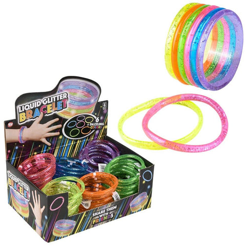 Liquid Glitter Bracelet 6" 72ct - LLB Toys