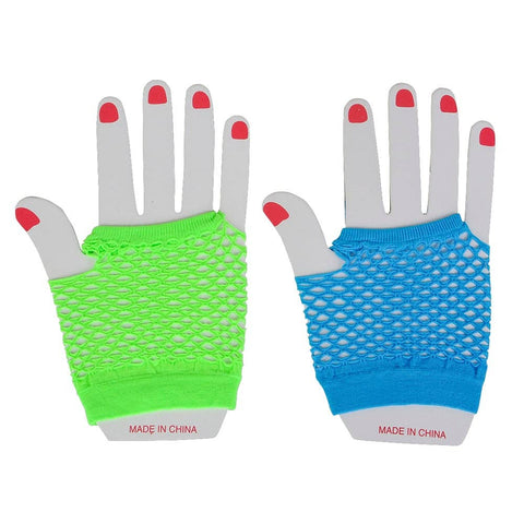 NEON FISHNET WRIST GLOVES LLB Kids Toys
