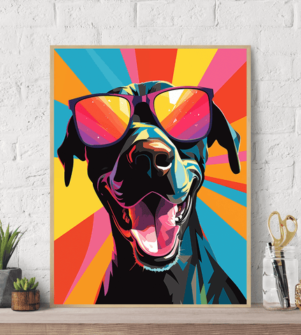 Great Dane POP-ART Canvas Wall Art print