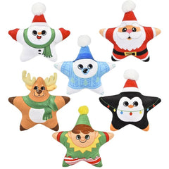 6" CHRISTMAS STAR plush ASSORTMENT LLB Plush Toys