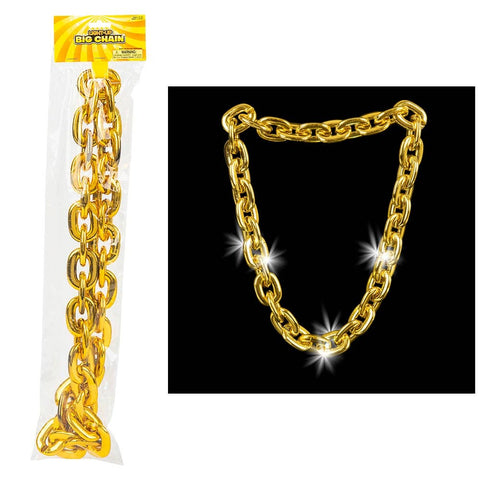 38" LIGHT-UP BIG CHAIN GOLD NECKLACE LLB Light-up Toys