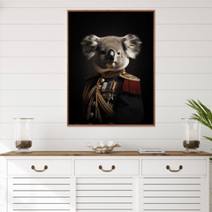 Koala in Uniform Canvas Wall Art Print Poster