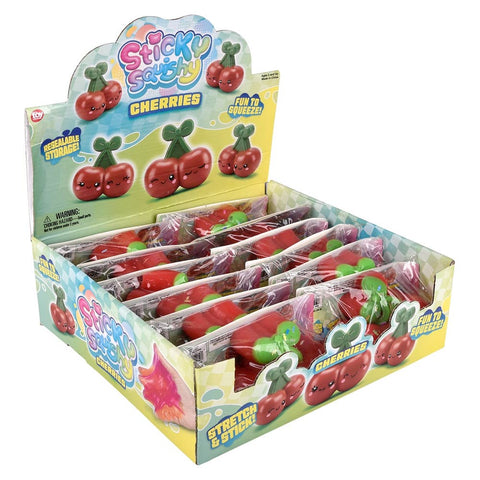 4" Sticky Squish Cherries - LLB Toys