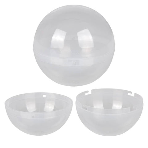 4" (100mm) Round Plastic Locking Capsules  - LLB Toys