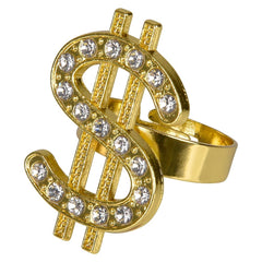 Dollar Sign Ring 1.25" - LLB Toys