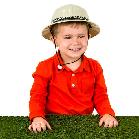 PLASTIC SAFARI HAT WITH STRAP - LLB Toys