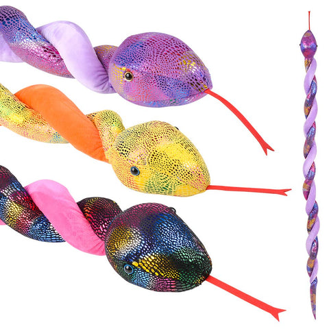 67" TWISTY SNAKE METALLIC ASSORTMENT A LLB Plush Toys
