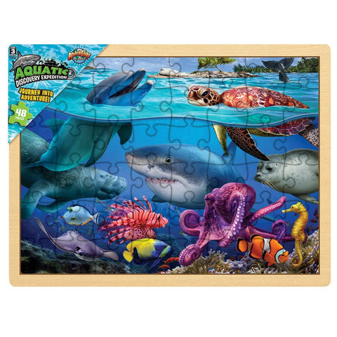 15.75" x 11.75" 48PC AQUATIC PUZZLE LLB Puzzle