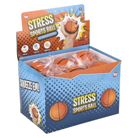 2.5" BASKETBALL STRESS BALL LLB kids toys
