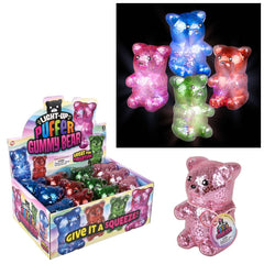 4.5" Sparkle Light-Up Puffer Gummy Bear - LLB Toys