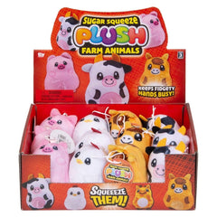 2.75" Sugar Squeeze Plush Farm Assortment 12ct - LLB Toys