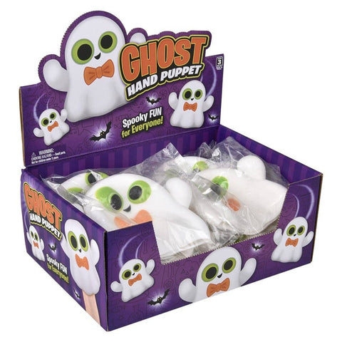 6" Ghost Stretchy Hand Puppet 12ct- LLB Toys