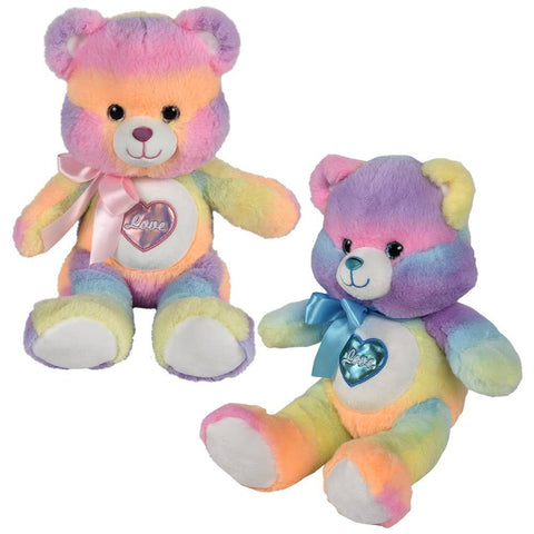 15" Cotton Candy Heart Bear - LLB Toys