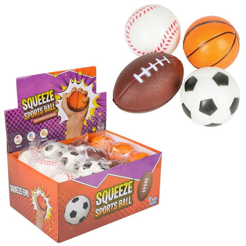 2.5" SPORTS STRESS BALL (24PC/UN) LLB kids toys