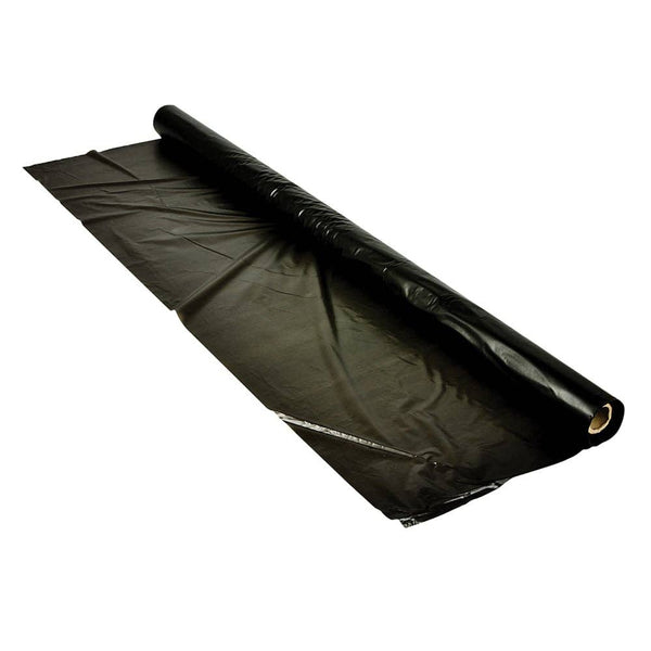 BLACK PLASTIC TABLECLOTH ROLL 100'x 40