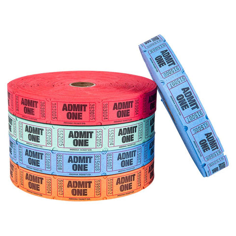 ADMIT ONE SINGLE ROLL TICKETS 2000/ROLL LLB kids toys