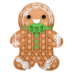 GINGERBREAD  GLITTER BUBBLE POPPER 9" - LLB Christmas